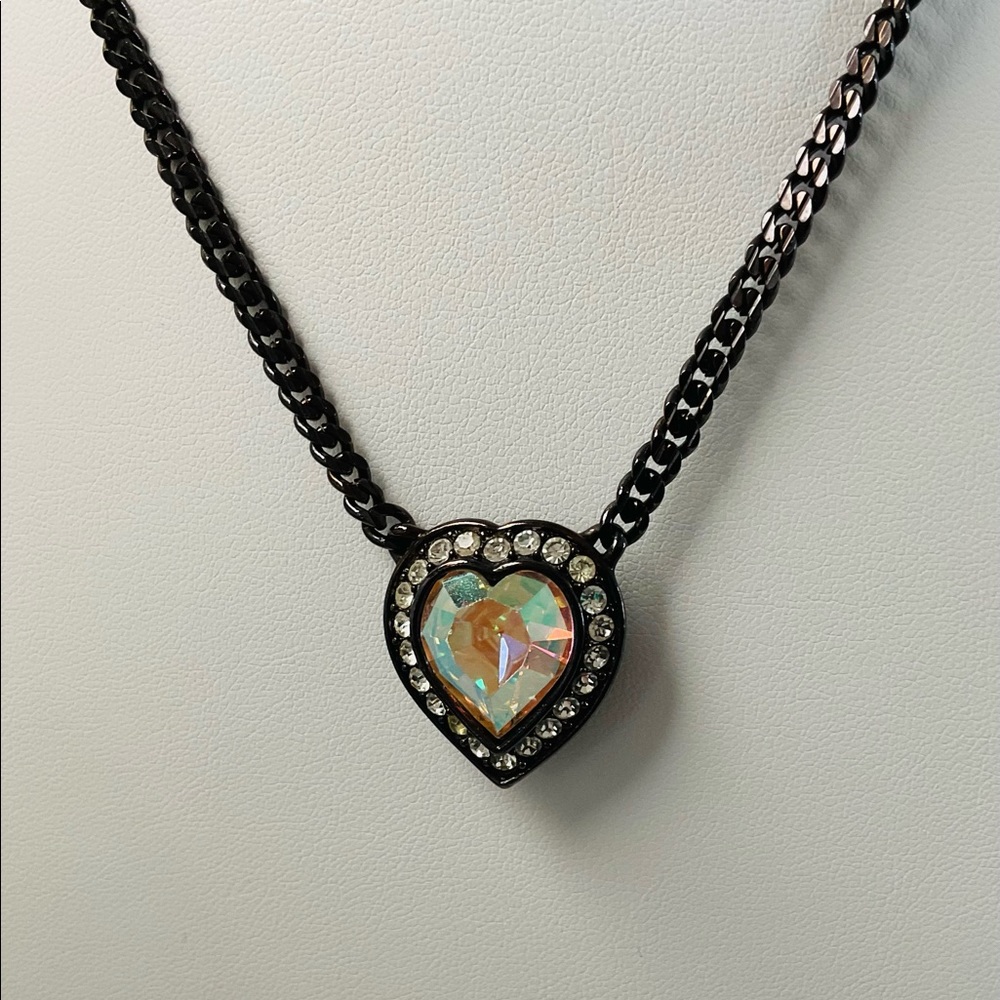 Vintage YSL Yves Saint Laurent AB Heart Choker Necklace